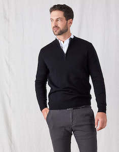 Rembrandt Mataura Black 1/4 Zip Jersey