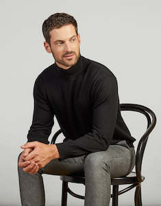 Rembrandt Wanaka Black Roll Neck Jersey