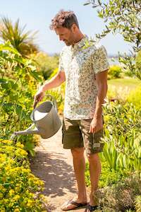 Brakeburn: Brakeburn Bamboo Leaf Short Sleeve Shirt