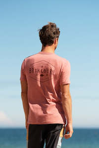 Brakeburn: Brakeburn Salmon Pink Men's Custom Short Sleeve T-Shirt