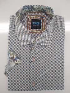 Scoop: Scoop George Cream Short Sleeve Shirt