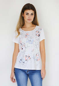 Kalisson: Kalisson Tulip Round Neck Short Sleeve Top