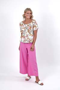 Knewe Aw23: Knewe Lane Imagine Round Neck Short Sleeve Top