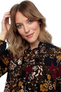 Up! Aster Crepe Long Sleeve Top