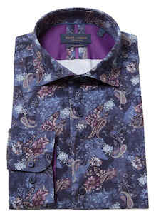 Guide London Geometric Floral LS Shirt