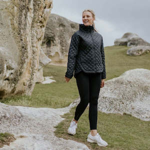 Ladies Coats Jackets: Moke Melissa Quilted Jacket - Black