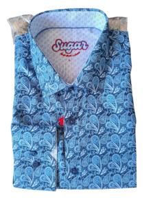 Sugar: Sugar Satorial Royal Blue Long Sleeve Shirt