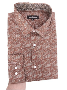 Mechmoto: Mechmoto Rust Paisley Long Sleeve Shirt