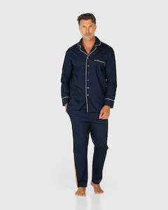 Coast Portsea Navy Cotton Long Pyjamas