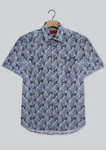 Outlet: RF Scott Navy Floral Short Sleeve Shirt