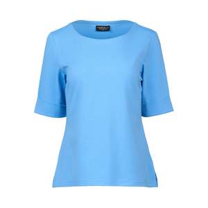 Vassalli Boat Neck Top Sky