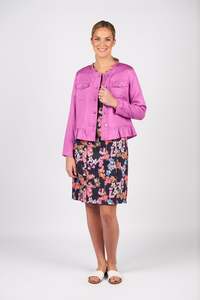 Vassalli Jacket with Frill Hem Orchid