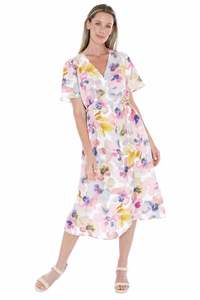 Jump Soft Blossom Short Sleeve Dress-Multi