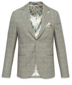 Guide London Prince of Wales Check Green Blazer