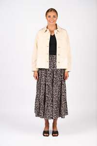 Ladies Coats Jackets: Knewe State DJ Jacket - Natural Denim