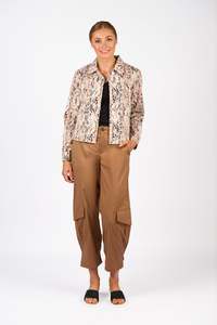 Ladies Coats Jackets: Knewe Jagger DJ Denim Jacket - Bengal Print