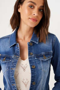 Ladies Coats Jackets: Garcia Sofia Medium used Denim Jacket