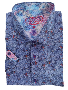 Sugar Parade Short Sleeve Shirt - Royal
