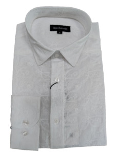 Mechmoto: Mechmoto White Embossed Long Sleeve Shirt