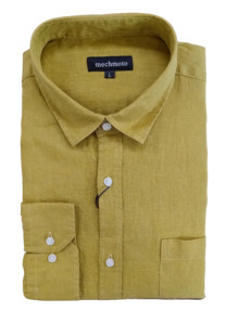Mechmoto: Mechmoto Long Sleeve Linen Shirt - Gold