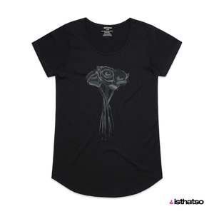 Isthatso: Isthatso Black Roses Short Sleeve T-Shirt