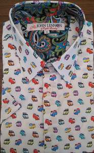 Short Sleeve Casual Shirt Specials: John Lennon VW Combi Short Sleeve Shirt