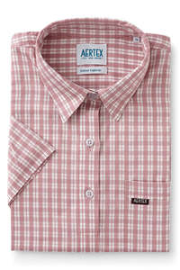 Aertex Womens Pink Check Short Sleeve Shirt