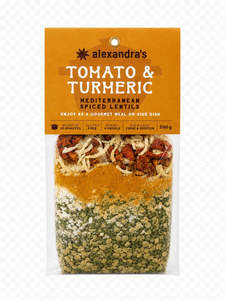 Tomato and Turmeric Mediterranean Spiced Lentils