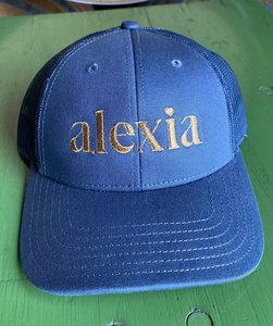 Products: Alexia Trucker Cap - Petrol Blue - Alexia