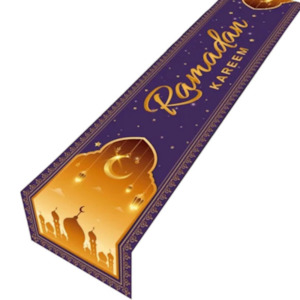 Classic style moon pattern table flag