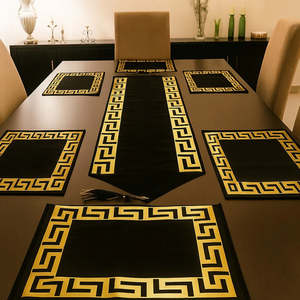 7 Pcs Geometric Pattern Placemats Set