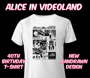 Products: Original Alice in Videoland 40th Birthday T-shirt - Alice Cinemas