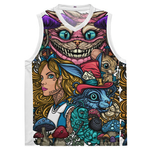 Products: Chaos in Wonderland - Recycled Unisex Basketball Jersey Alice in Putterland