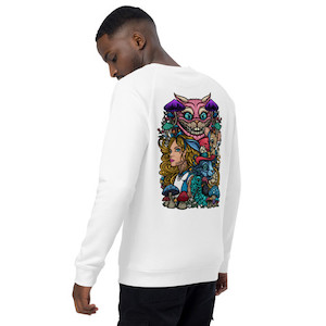 Products: Chaos in Wonderland - Unisex - Organic Raglan Sweatshirt Alice in Putterland