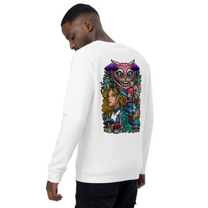 Products: Chaos in Wonderland - Unisex - Organic Raglan Sweatshirt Alice in Putterland