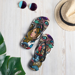 Products: Chaos in Wonderland Jandals Alice in Putterland