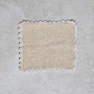 Knitted dish cloth - Natural