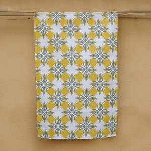 Hemp Tea Towel 'Pacifica Kowhai'