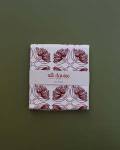 Evergreen Collection - Pohutukawa Tea Towel (Salsa)