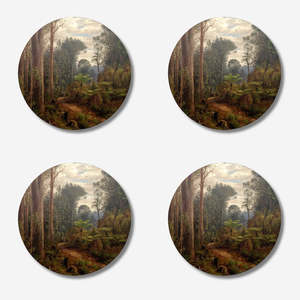 For The Table: Coasters set from the Te Papa Collection 'Among the Kauris'