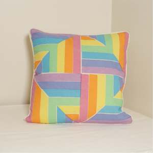 Clearance: Geometric Pastels Cushion