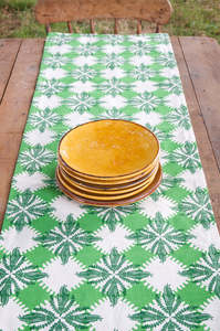 Pacifica Green Hemp Table Runner