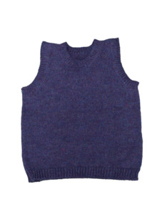 Tui Knit Vest — 70% Wool 30% Mohair, Hand Knit