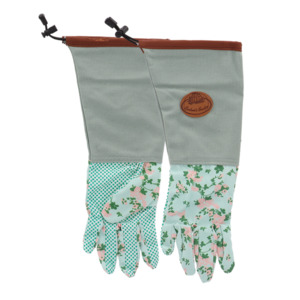 Frontpage: Rose Print Garden Gloves Long