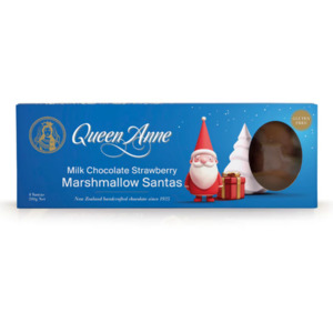 Edibles: Queen Anne Milk Chocolate Marshmallow Santa's 200 grams