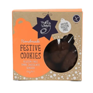Molly Woppy Cookies Festive Gluten Free Dark Chocolate Ginger Christmas