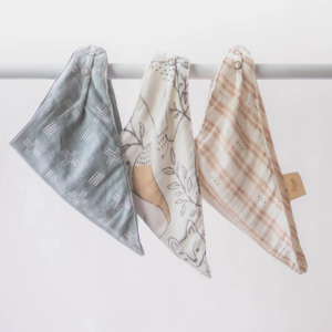 Crane Baby Muslin Bib Set - 3 Pack