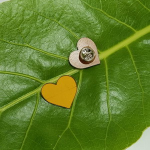 Ladies Jewellery: Heart Pins - Studs of Steel