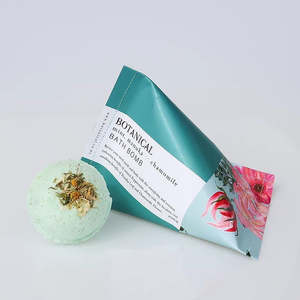 Valentines Day Gift Ideas: Botanical Skincare Mint Manuka & Chamomile Bath Bomb