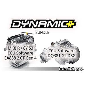 Dynamic+ Tuning: 034Motorsport MK8 Volkswagen Golf R & 8Y Audi S3 EA888.4 2.0T Dynamic+ Tuning ECU & DQ381 G2 TCU Tuning Bundle